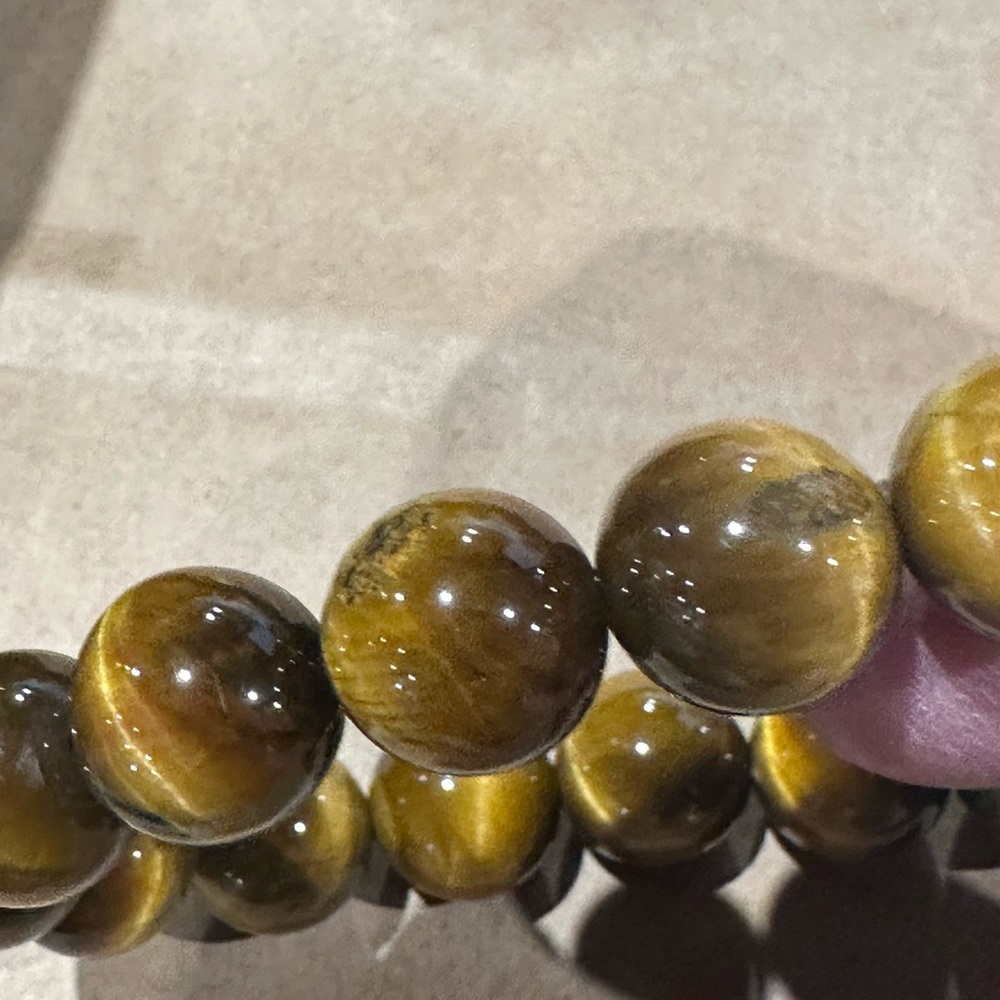 NWOT Tiger Eye Glass stone Bracelet - Picture 3 of 5